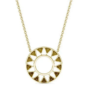 0.48 Ct 24k gold cross necklace with polished finish.