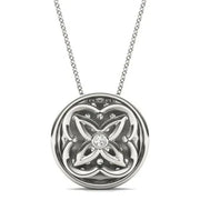 3.98 Ct Dainty gold cross necklace with small cross pendant.