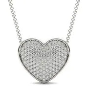 2.03 Ct Real diamond necklace with natural diamonds in gold setting.