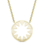 0.94Ct Gold bow necklace pendant with ribbon-inspired design.