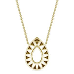 0.58 Ct Womens gold necklace with delicate chain and pendant.