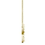 0.58 Ct Womens gold necklace with delicate chain and pendant.