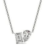 0.34 Ct Various necklace designs in gold and gemstone styles.