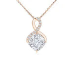4.32 Ct Dainty gold cross necklace with small cross pendant.
