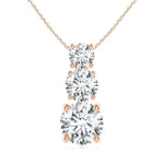 5.27 Ct Gold bow necklace pendant with ribbon-inspired design.