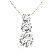 5.27 Ct Gold bow necklace pendant with ribbon-inspired design.