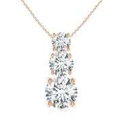 5.27 Ct Gold bow necklace pendant with ribbon-inspired design.