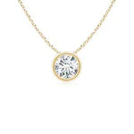 2.84 Ct Flat gold necklace with smooth polished links.