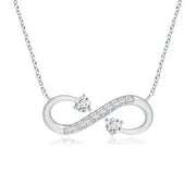 2.64 Ct gold pendant necklace with delicate chain and charm.