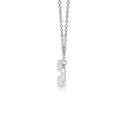 2.64 Ct gold pendant necklace with delicate chain and charm.