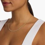 3.67 Ct Gold bow necklace pendant with ribbon-inspired design.