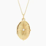 0.34 Ct Gold rosary necklace with beads and cross pendant.