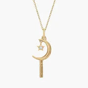 0.18 Ct with gold necklace featuring green gemstone pendant.