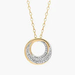 1.39 Ct Gold vermeil necklace with 18k gold plating and chain.