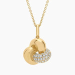0.69 CT Gold necklace for men with solid pendant design.