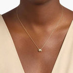 1.64 Ct Pandora initial necklace with alphabet charm pendant.