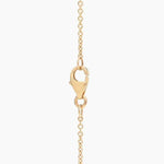 2.03 Ct Long gold necklace with layered chain design.