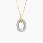 2.19 Ct Gold and turquoise necklace with blue gemstone and gold chain.