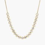 0.49 Ct gold pendant necklace with delicate chain and charm.