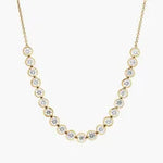 0.49 Ct gold pendant necklace with delicate chain and charm.