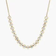 0.49 Ct gold pendant necklace with delicate chain and charm.