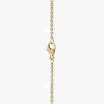 1.36 Ct Womens gold necklace with delicate chain and pendant.
