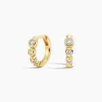 1.06 Ct Round Cut Gold Plated Diamond Earrings For Unique Earrings