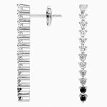 2.99 Ct Round Cut Gold Plated Diamond Unique Earrings