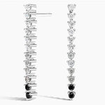 2.99 Ct Round Cut Gold Plated Diamond Unique Earrings