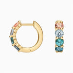 2.24 Ct Round Gold Plated Diamond Earrings Use For Jewerlly