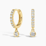 2.64 Ct Round Cut Gold Plated Diamond Earrings Use For Jewerlly.