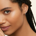 0.48 Ct Round Cut White Gold Diamond Women For Earrings