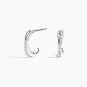 0.48 Ct Round Cut White Gold Diamond Women For Earrings