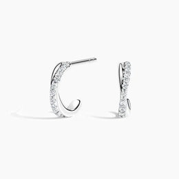 0.48 Ct Round Cut White Gold Diamond Women For Earrings