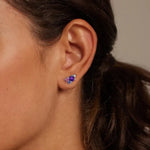 1.00 Ct Round Cut 3 Stone Diamond Earrings For Unique Jewerlly .