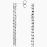 2.99 Ct Unique Look Cushion Cut White Gold plated Damond Earrings