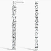 2.99 Ct Unique Look Cushion Cut White Gold plated Damond Earrings