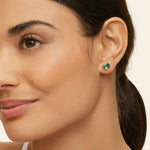 1.34 Ct 3 Stone Earrings Gold Plated DIamond Unique For Jewerlly