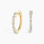 1.78 Ct Round Cut Diamond Gold Plated Diamond Earrings For Women