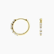 0.59 Ct Round Gold Plated  Diamond Earrings Unique Earrings