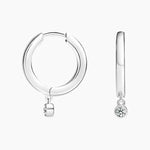 0.20 Ct Whiite Gold Plated Diamond Earrings For Wedding Collections