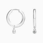 0.20 Ct Whiite Gold Plated Diamond Earrings For Wedding Collections