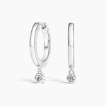 0.20 Ct Whiite Gold Plated Diamond Earrings For Wedding Collections