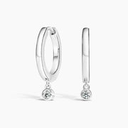 0.20 Ct Whiite Gold Plated Diamond Earrings For Wedding Collections