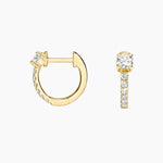 2.54 Ct Round Cut Gold Plated Diamond Use For Earrings