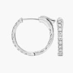 1.55 Ct Round White Gold Plated Diamond Earrings For Earrings