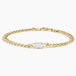 2.53 Ct Sapphire tennis bracelet with blue stones and diamond accents.