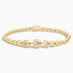 2.34 Ct Round Cut Diamond Cartier bracelet featuring signature design and gold finish.