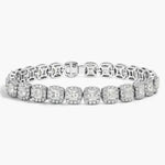6.84 Ct Diamond tennis bracelet for women in gold with round diamonds.