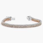 5.67 Ct Round cUT Real diamond tennis bracelet with authentic natural diamonds.